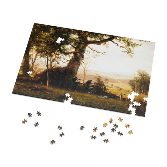 Bierstadt, Albert -  Guerrilla Warfare (1861) - 1000pc Jigsaw Puzzle
