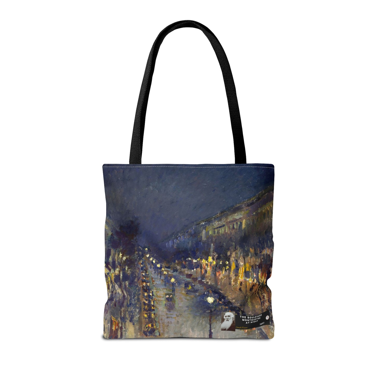Pissarro, Camille - The Boulevard Montmartre At Night (1897) - Tote Bag