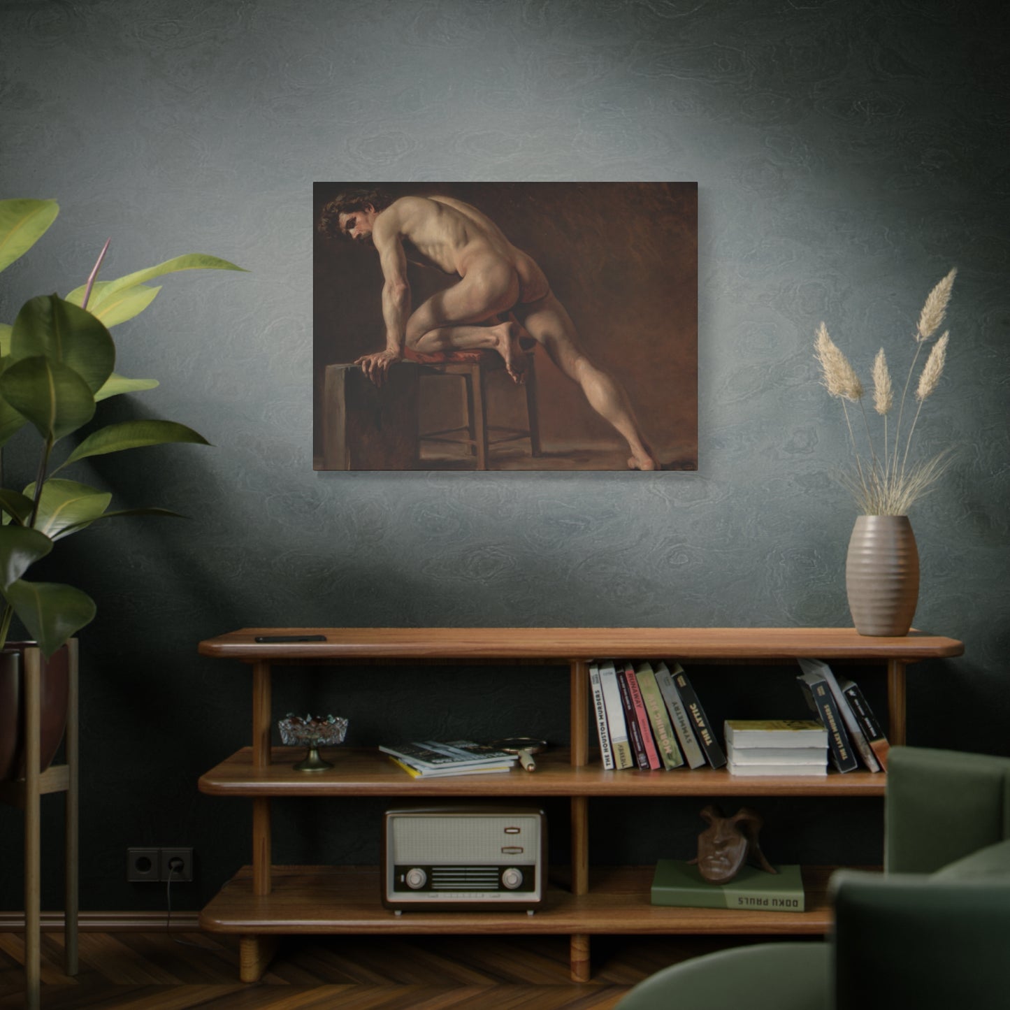 Courbet, Gustave - Study of a Nude Man (1840) - Canvas Block, unframed