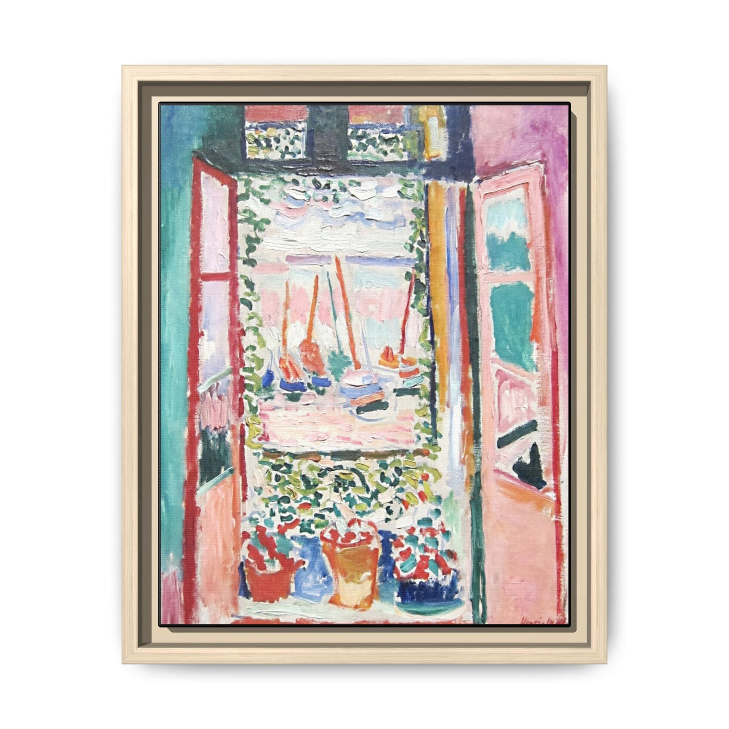 Matisse, Henri - Open Window, Collioure (1905) - Matte Canvas, Framed