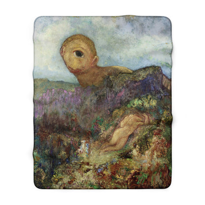 Redon, Odilon - The Cyclops (1914) - Sherpa Fleece Blanket