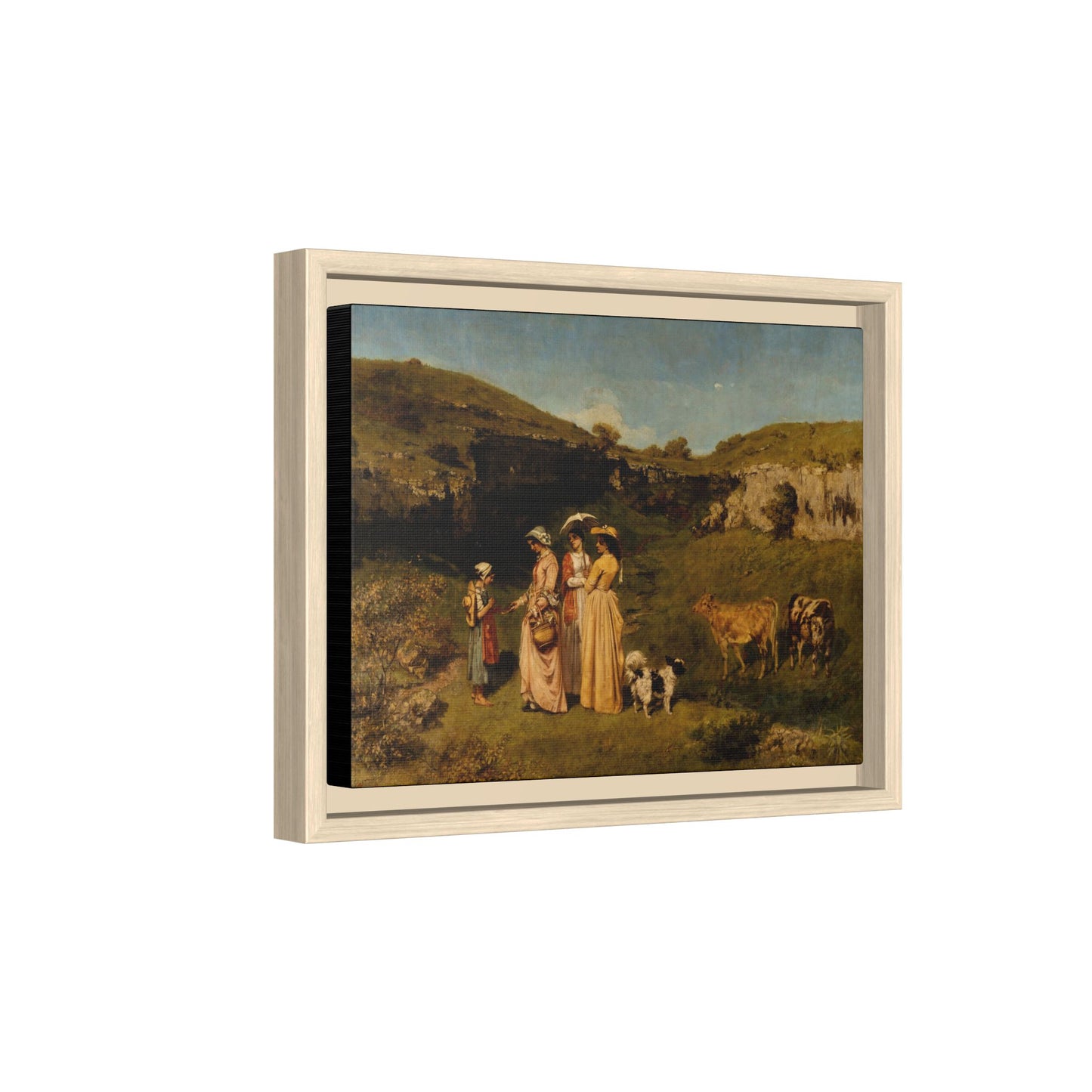 Courbet, Gustave - Young Ladies of the Village (1851) - Matte Canvas, Framed