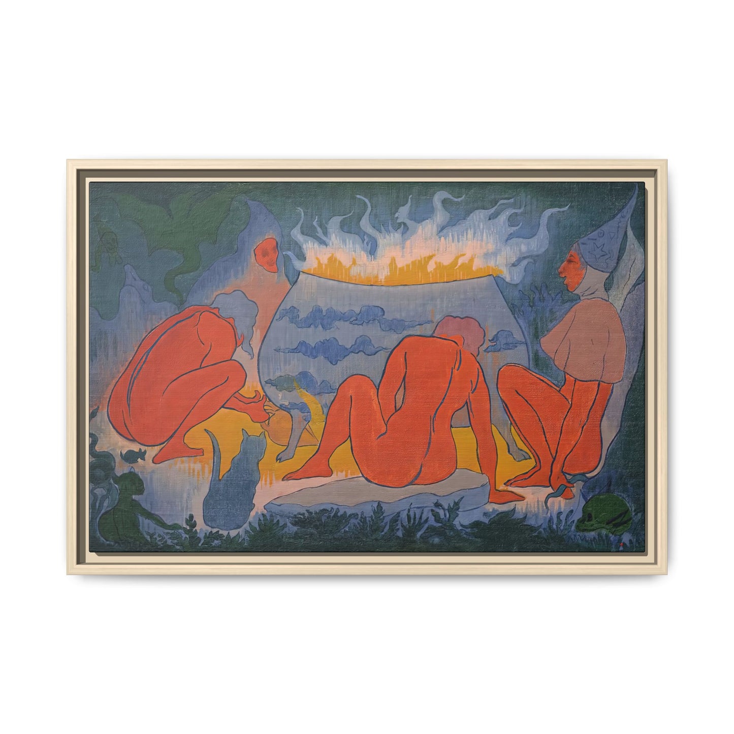Ranson, Paul - Witches Around the Fire (1891) - Matte Canvas, Framed