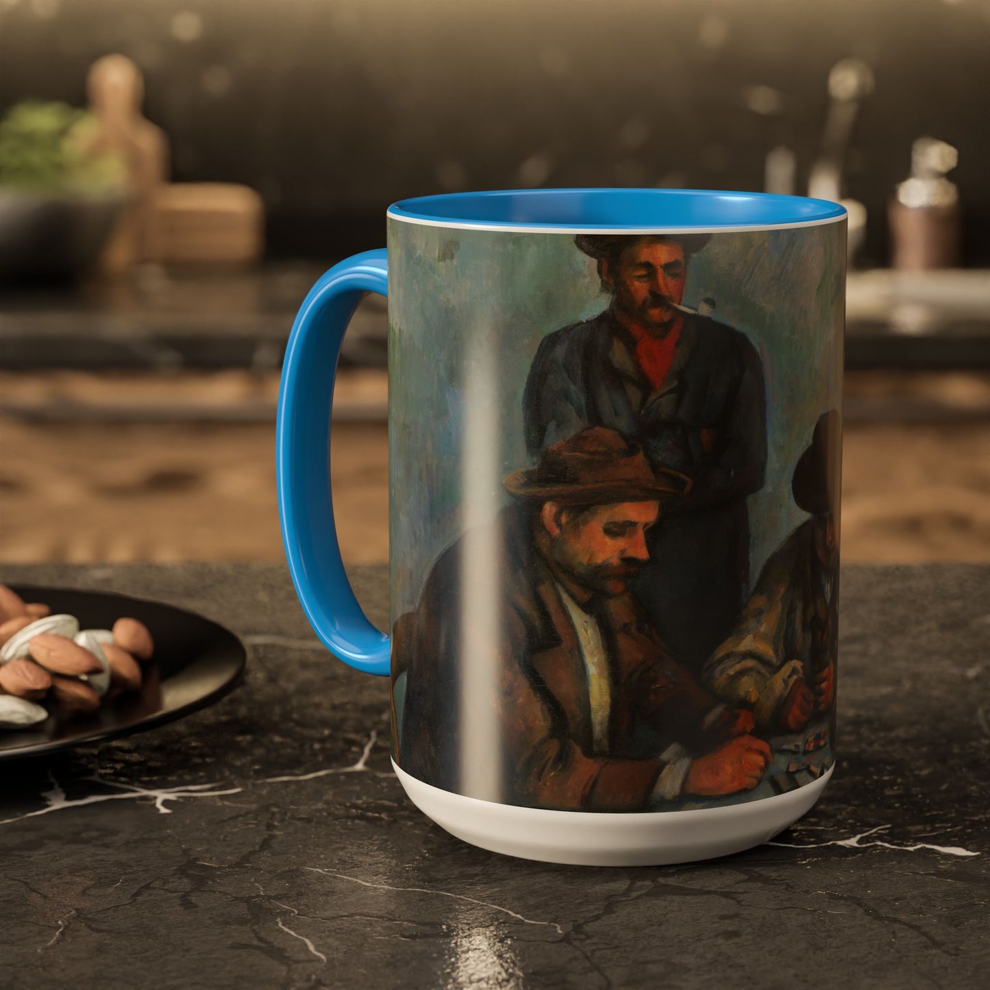 Cézanne, Paul - The Card Players (1892) - Colorful Accent Mugs