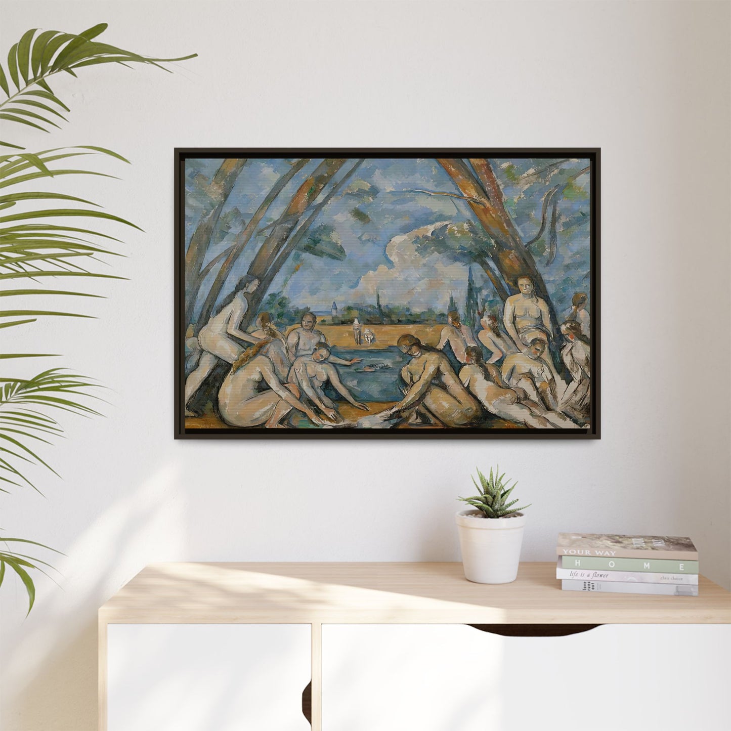 Cézanne, Paul - The Large Bathers (1906) - Matte Canvas, Framed