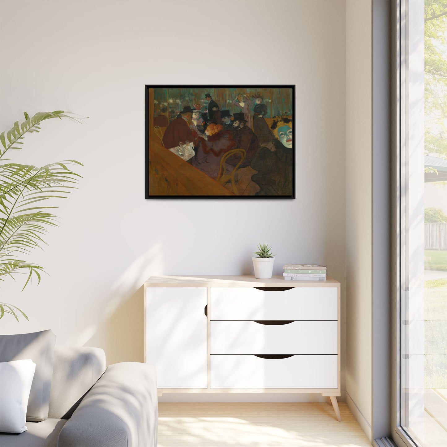 Toulouse-Lautrec, Henri - At the Moulin Rouge (1892) - Matte Canvas, Framed