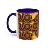 Lion Summer Mandala - Colorful Accent Mugs