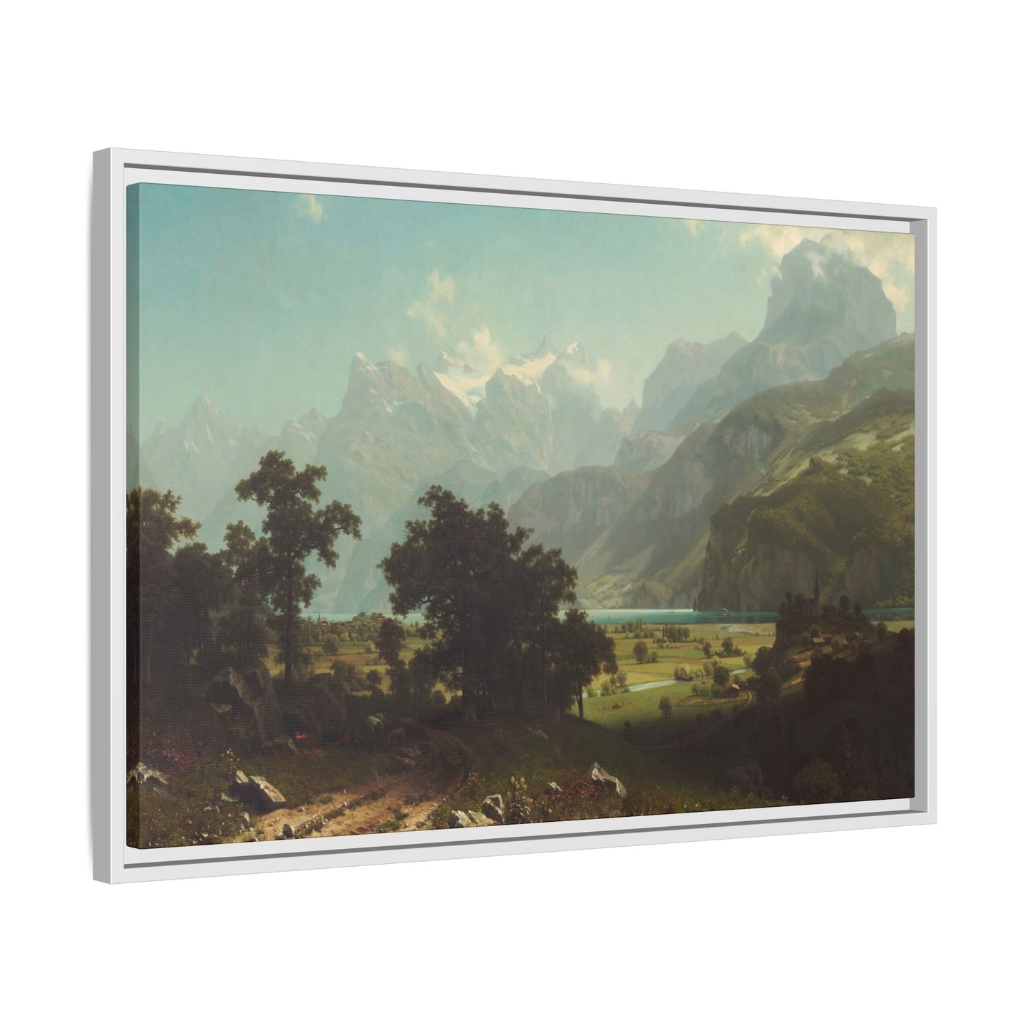 Bierstadt, Albert - Lake Lucerne (1858) - Matte Canvas, Framed