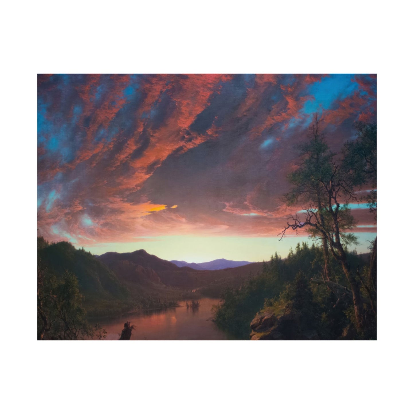 Church, Frederic Edwin - Twilight in the Wilderness  (1860) - Satin Posters