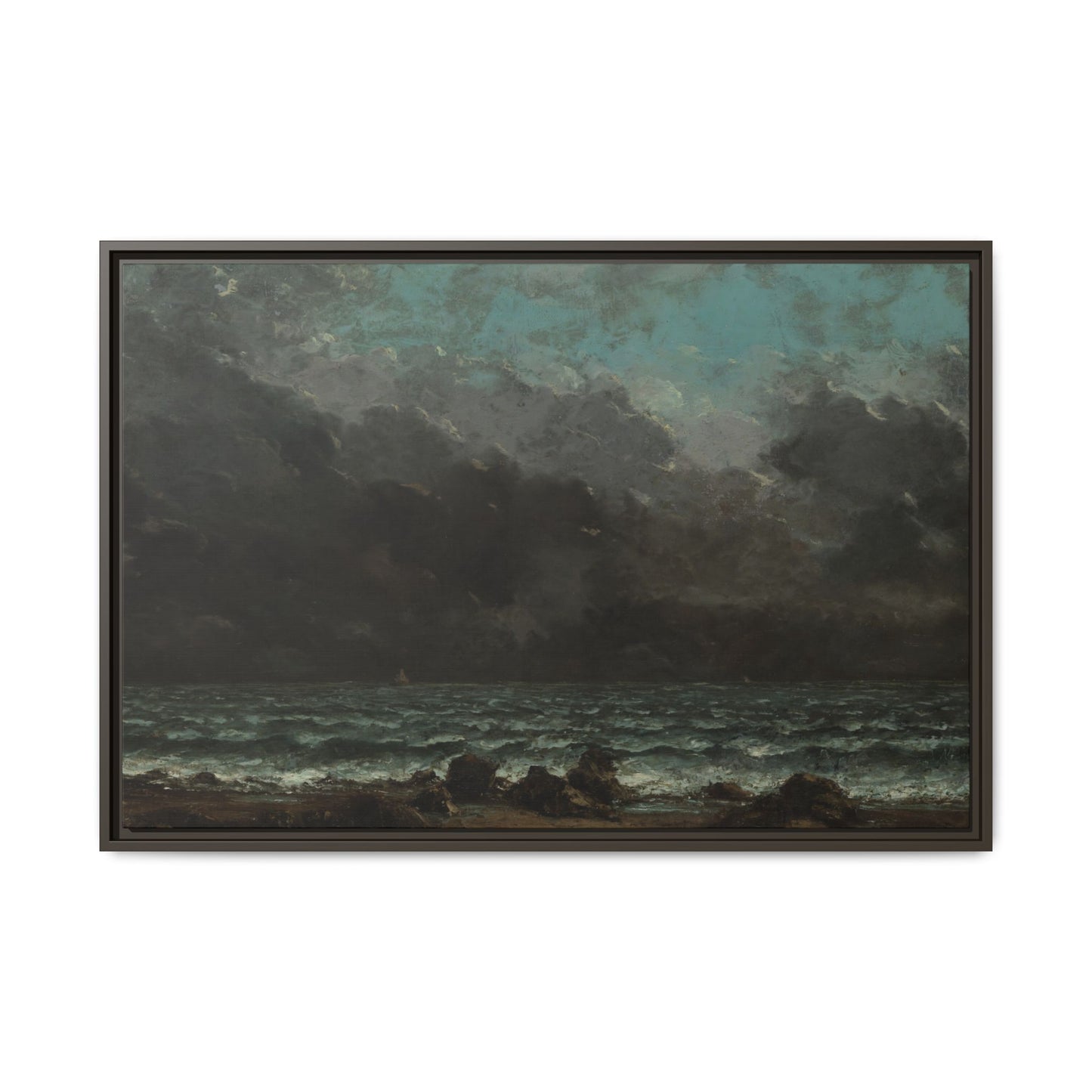 Courbet, Gustave - The Sea (1865) - Matte Canvas, Framed