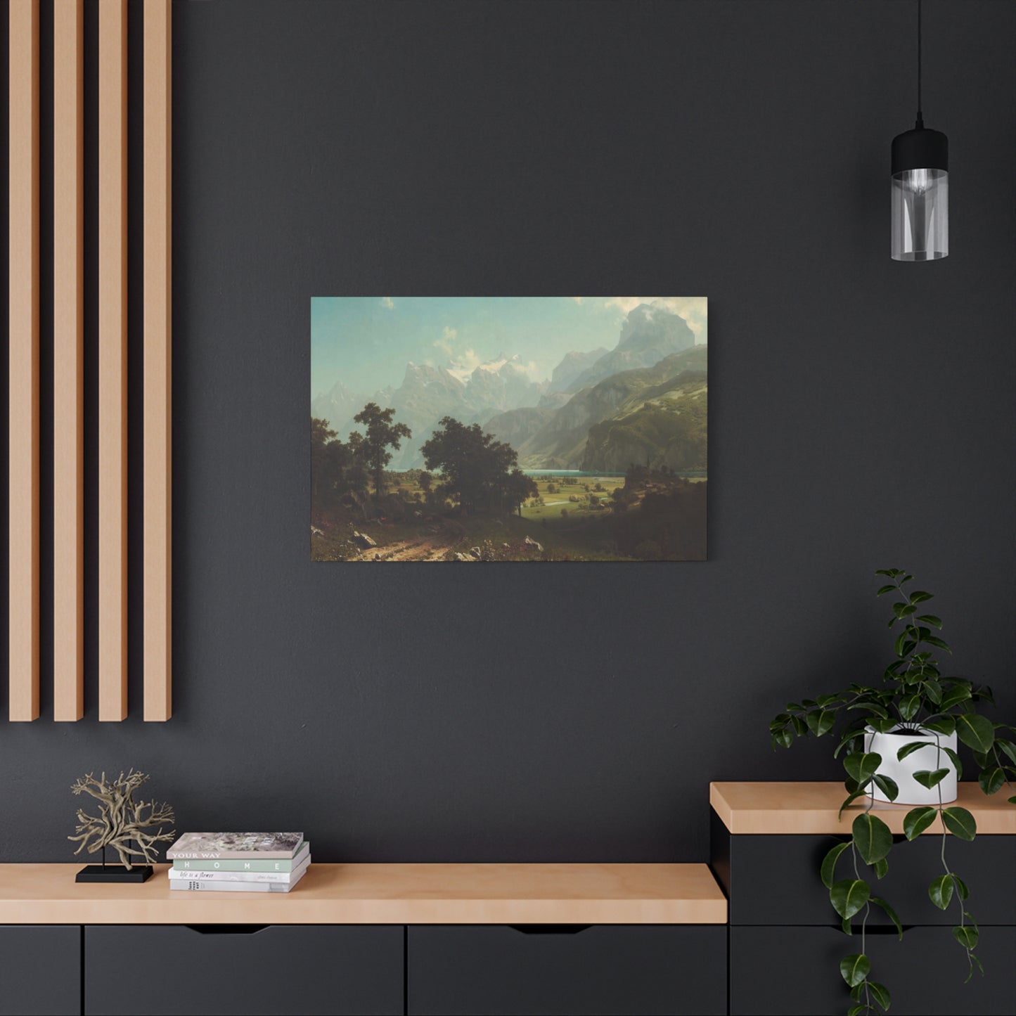 Bierstadt, Albert - Lake Lucerne (1858) - Canvas Block, unframed