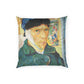 Van Gogh, Vincent - Self Portrait with Bandaged Ear (1889) - Poly Velvet Pillow