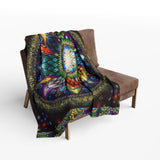 Mystic Jewel Mandala - Arctic Fleece Blanket