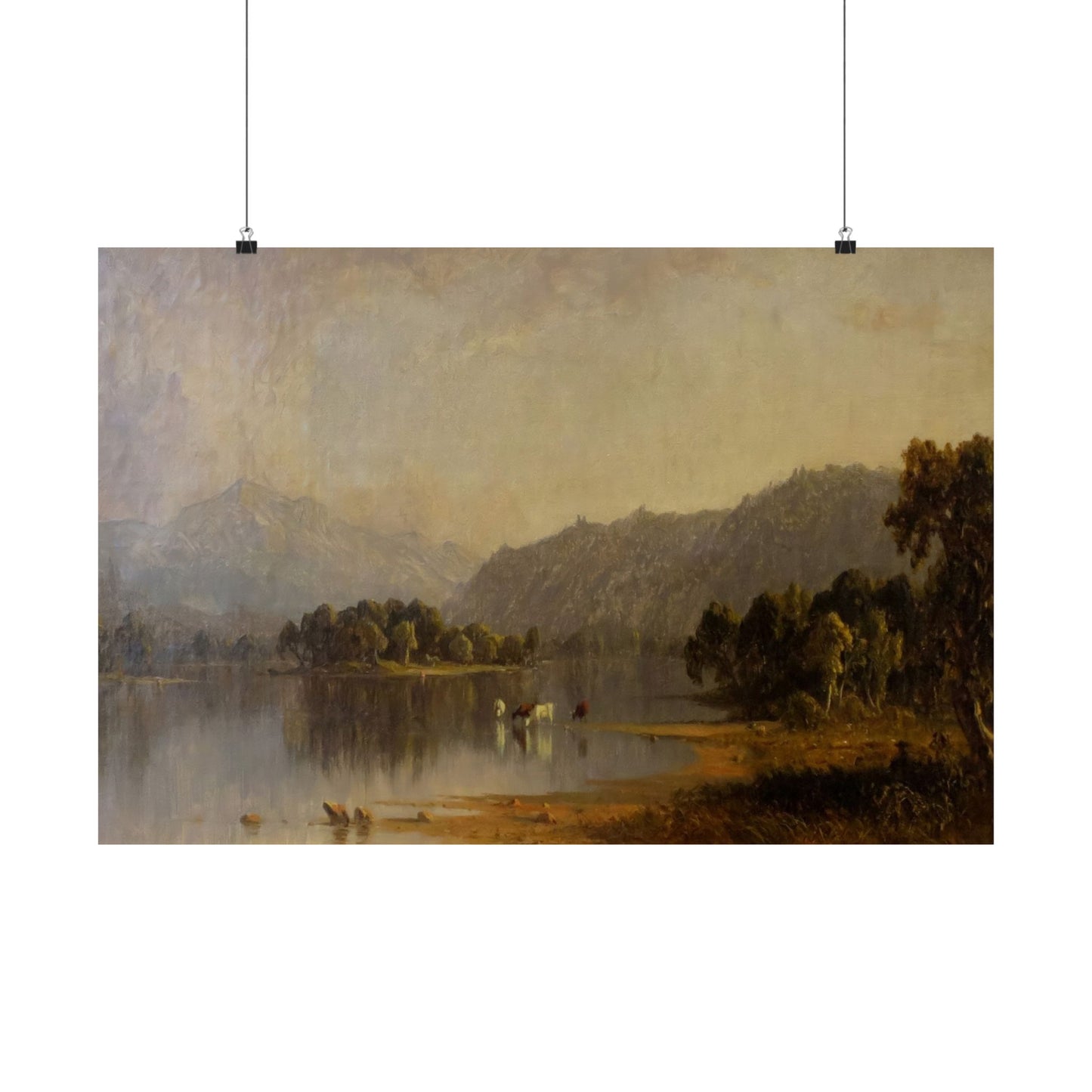 Gifford, Sanford Robinson - Mount Washington from the Saco  (1858) - Satin Posters