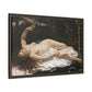 Courbet, Gustave - Woman with a Parrot (1866) - Matte Canvas, Framed