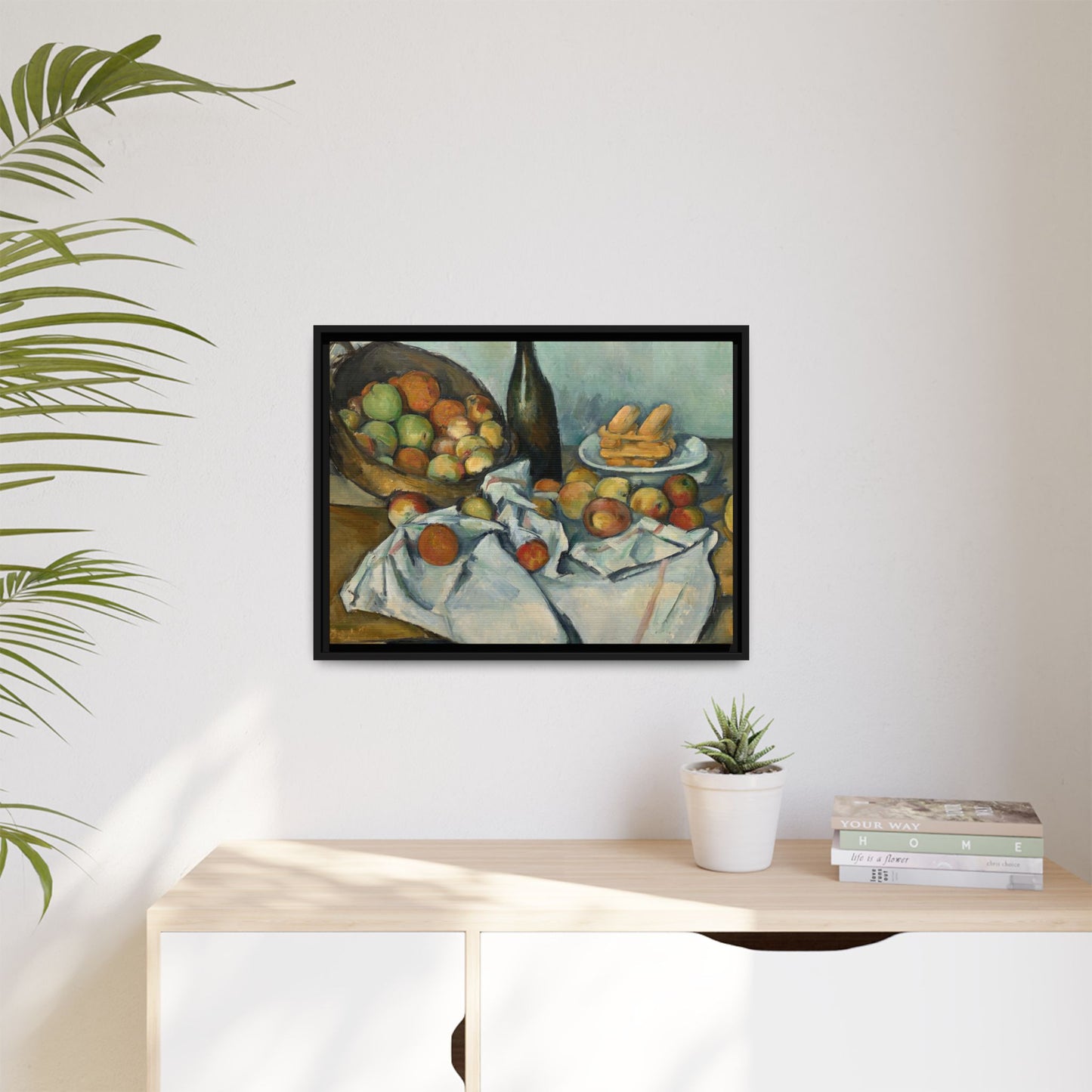Cézanne, Paul - Basket of Apples (1893) - Matte Canvas, Framed