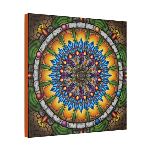 Emerald Arrows Mandala - Canvas Block