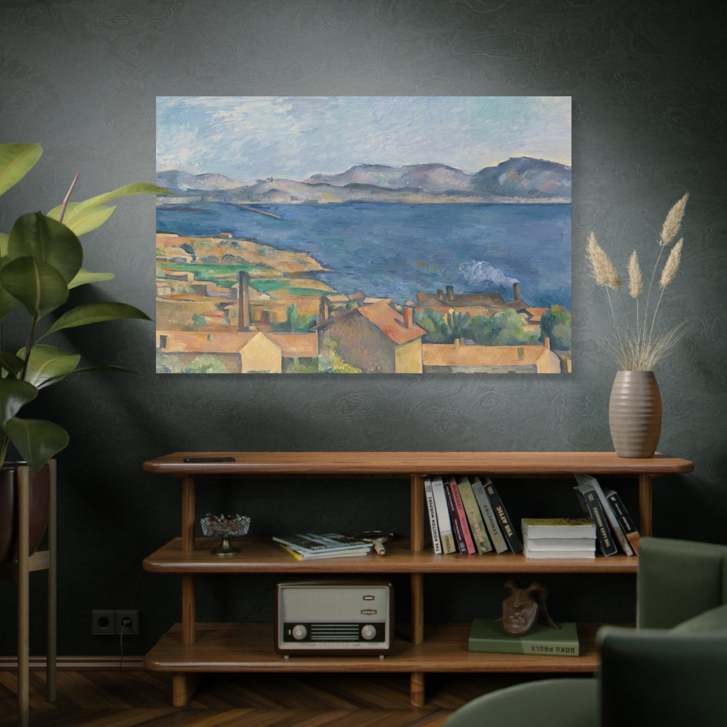 Cézanne, Paul - The Bay of Marseille, Seen from L'Estaque (1885) - Canvas Block, unframed