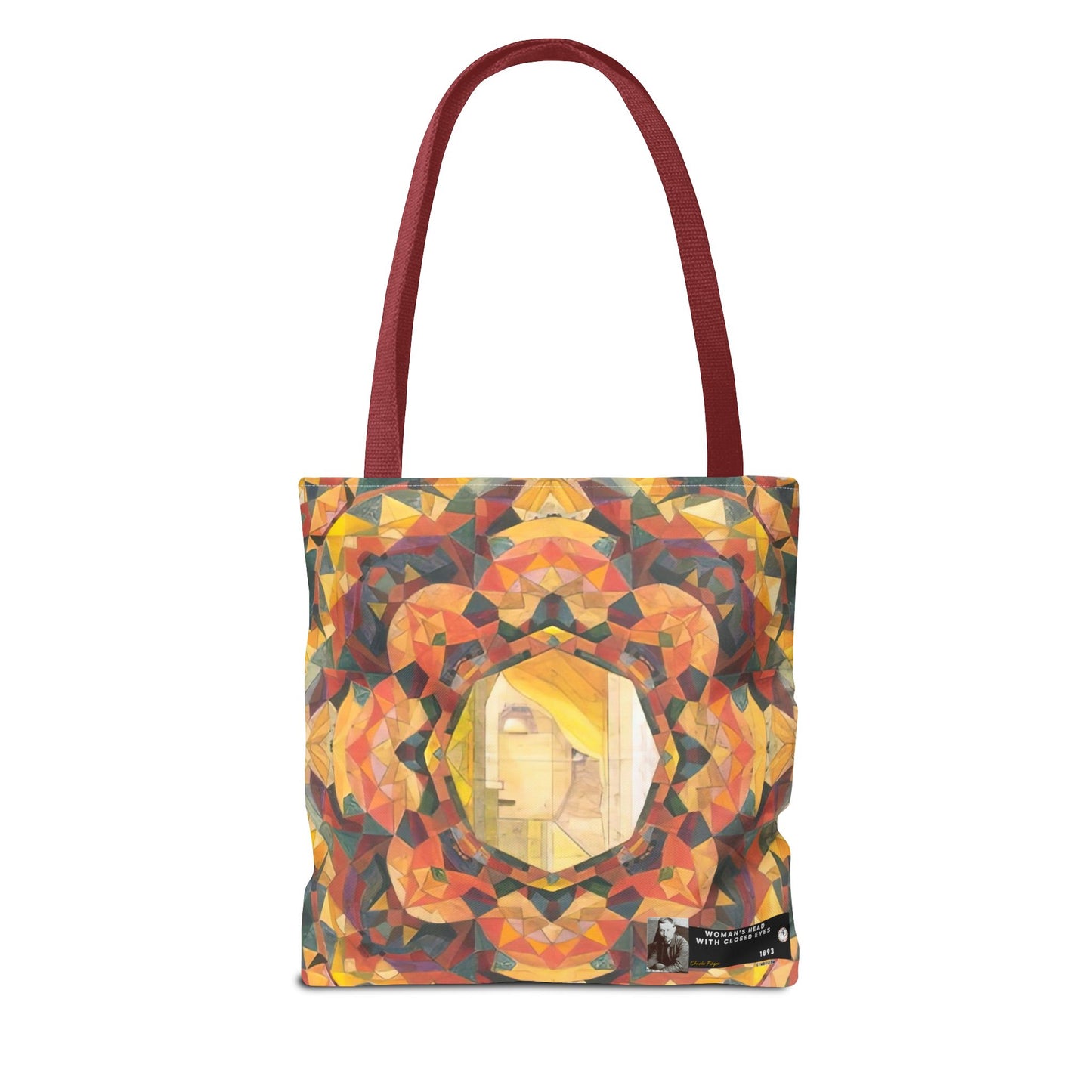 Filiger, Charles - Woman’s Head with Closed Eyes (1893) - Tote Bag