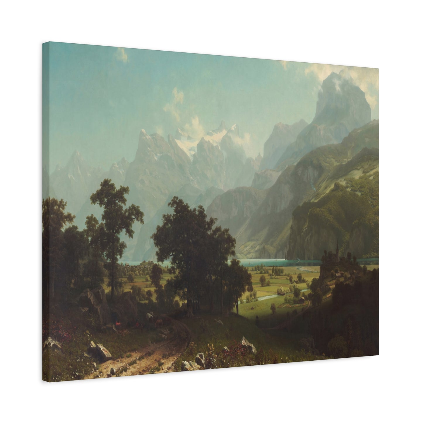 Bierstadt, Albert - Lake Lucerne (1858) - Canvas Block, unframed