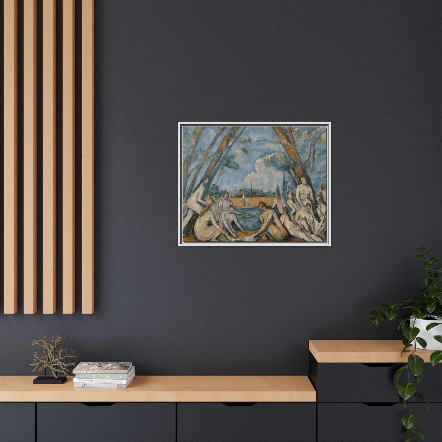 Cézanne, Paul - The Large Bathers (1906) - Matte Canvas, Framed