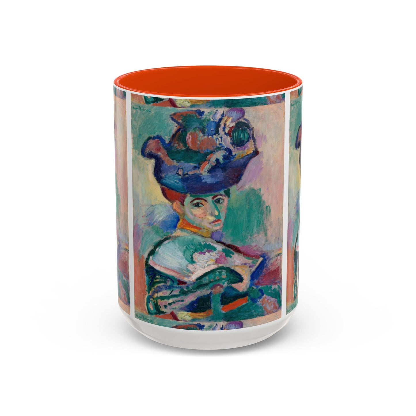 Matisse, Henri - Woman with a Hat (1905) - Colorful Accent Mugs