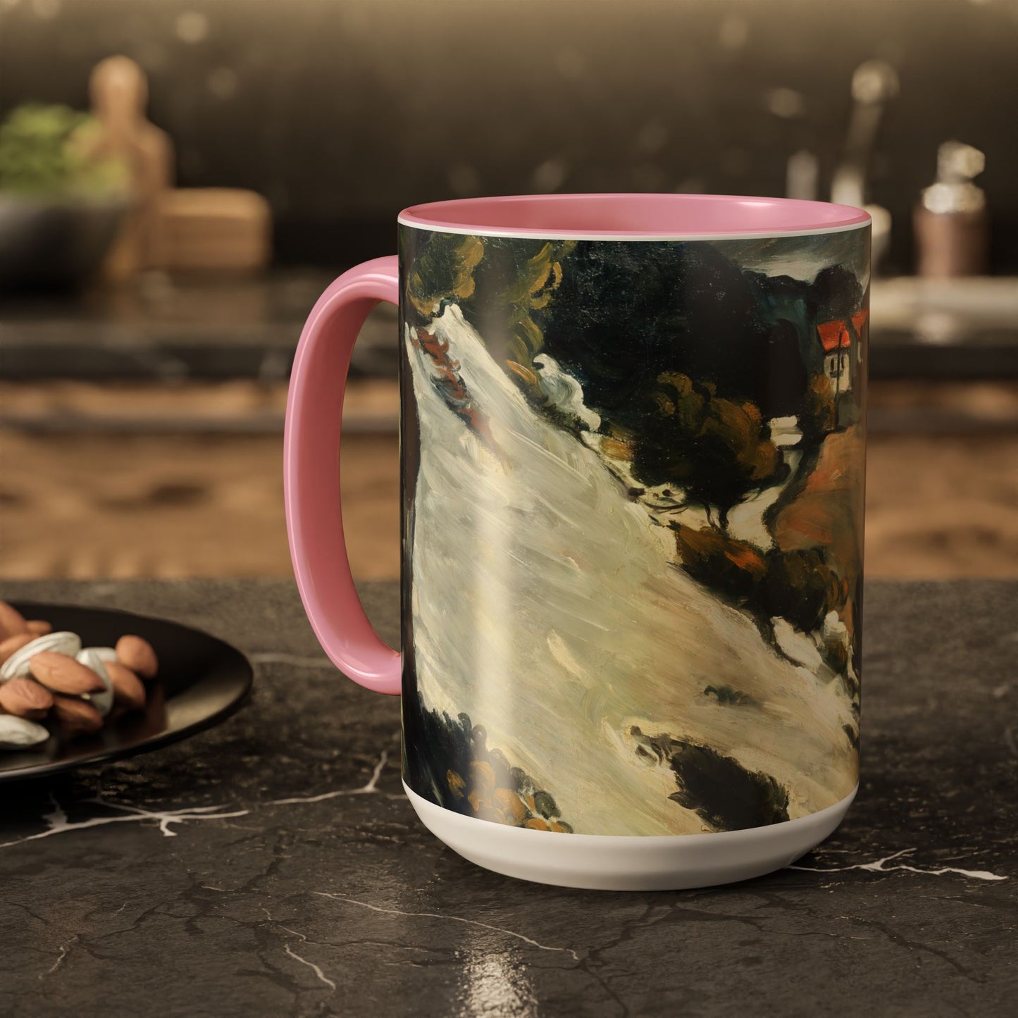 Cézanne, Paul - A Modern Olympia (1874) - Colorful Accent Mugs