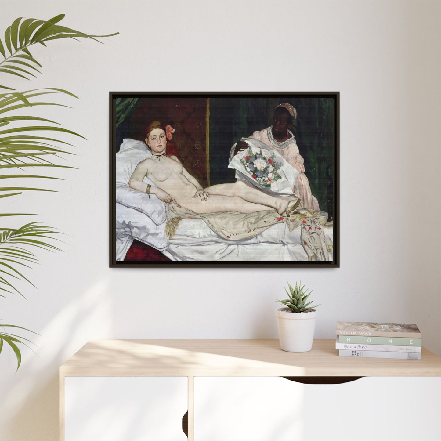 Manet, Édouard - Olympia (1870) - Matte Canvas, Framed