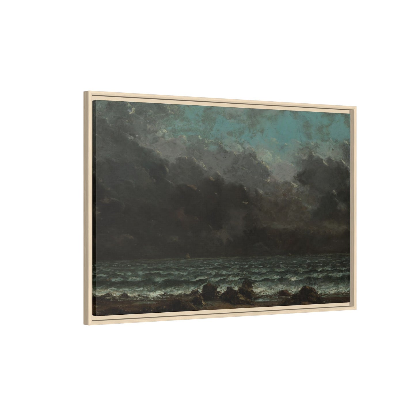 Courbet, Gustave - The Sea (1865) - Matte Canvas, Framed