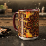 Lion Summer Mandala - Colorful Accent Mugs