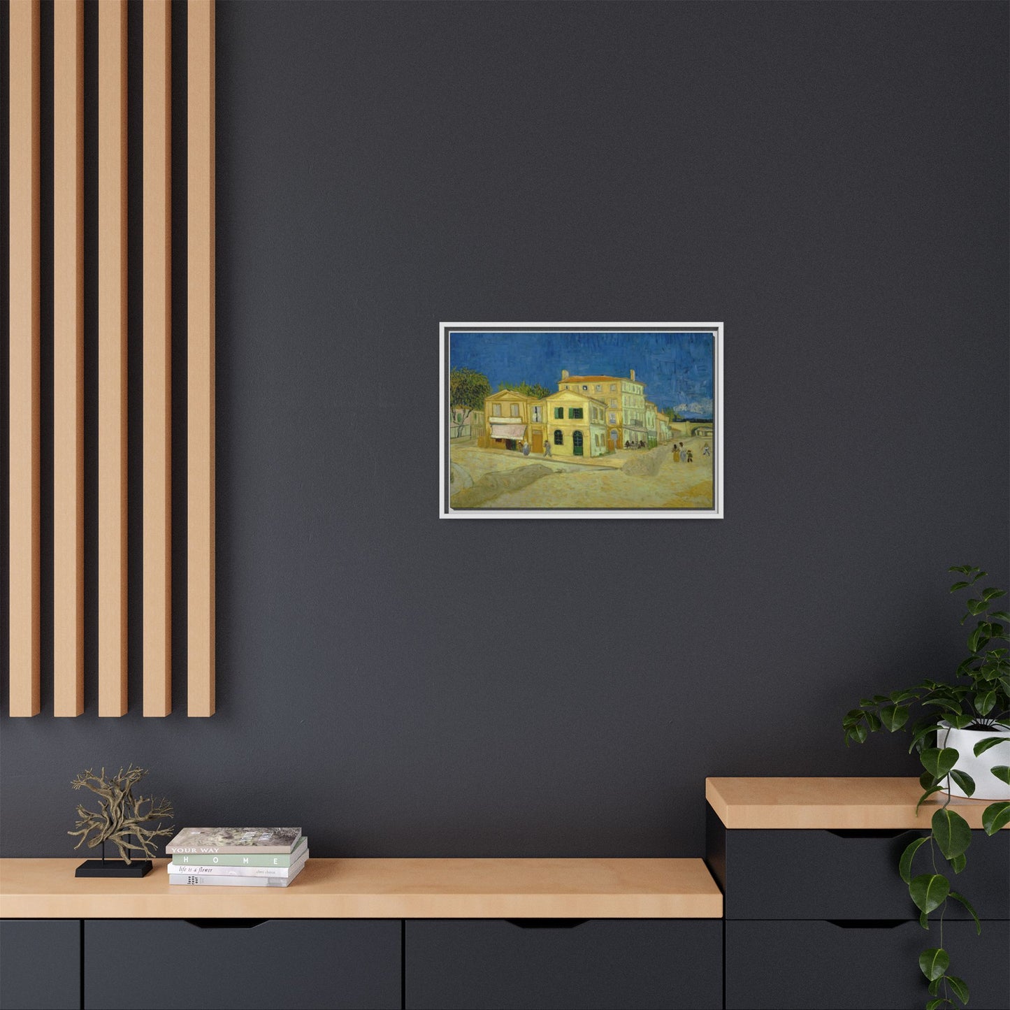 Van Gogh, Vincent - The Yellow House (1888) - Matte Canvas, Framed