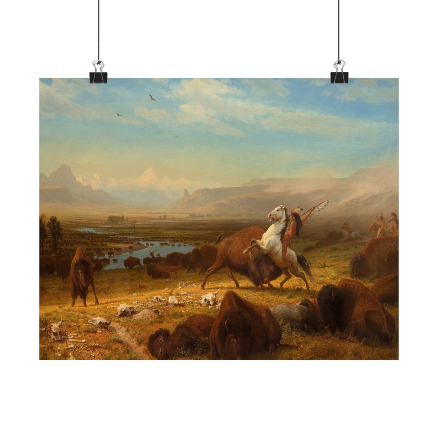 Bierstadt, Albert - The Last of the Buffalo  (1888) - Satin Posters
