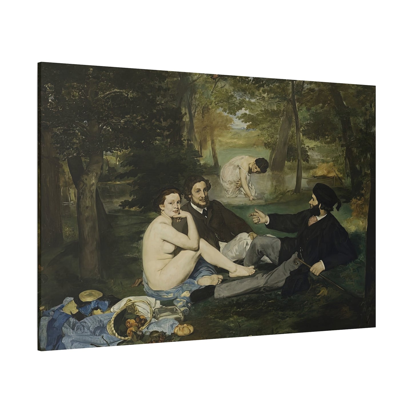 Manet, Édouard - Luncheon on the Grass (1863) - Canvas Block, unframed