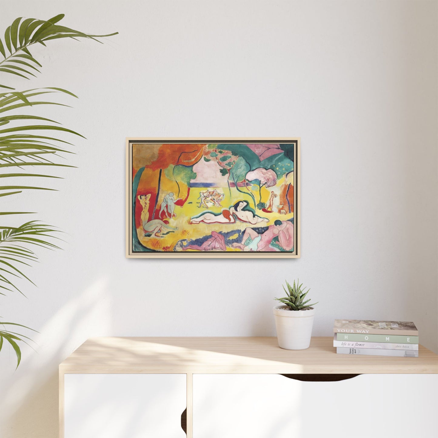 Matisse, Henri - The Joy of Life (1905) - Matte Canvas, Framed