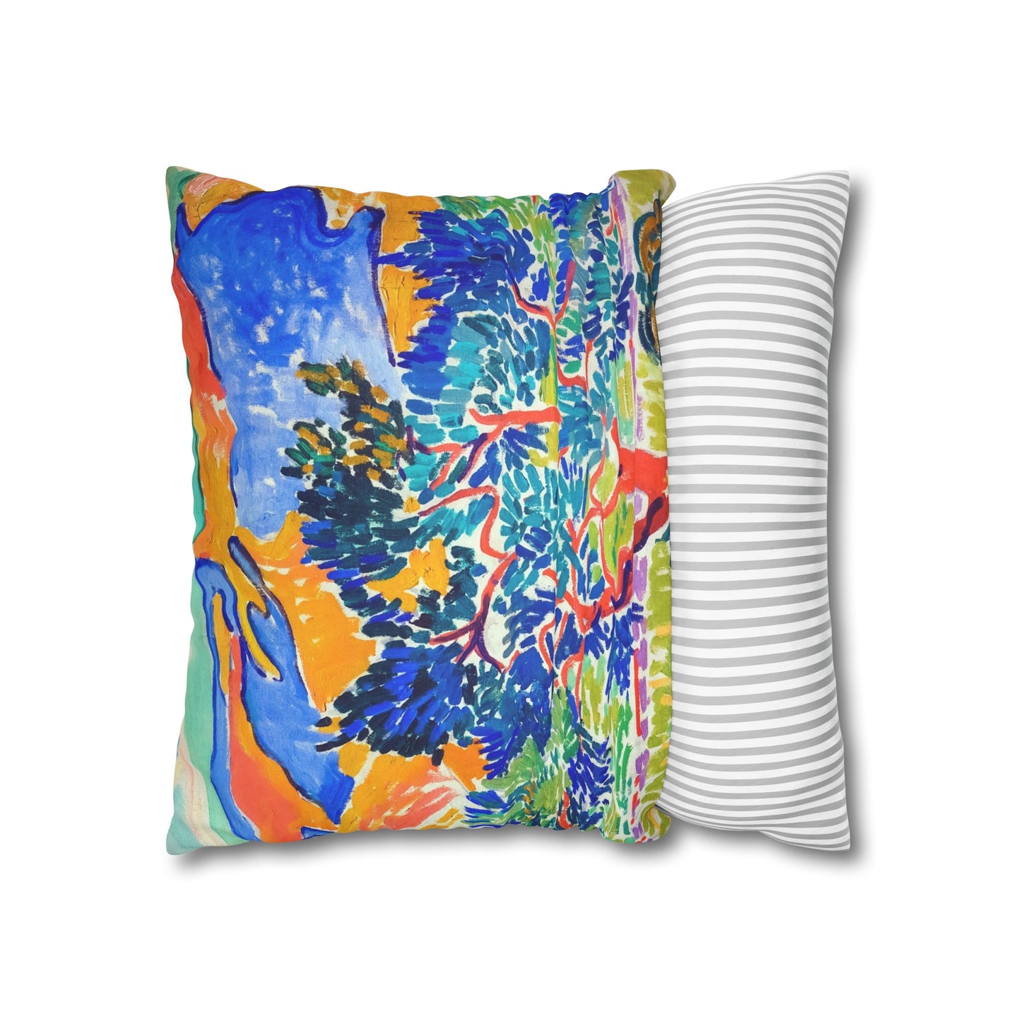Derain, André - Mountains at Collioure (1905) - Suede Square Pillowcase