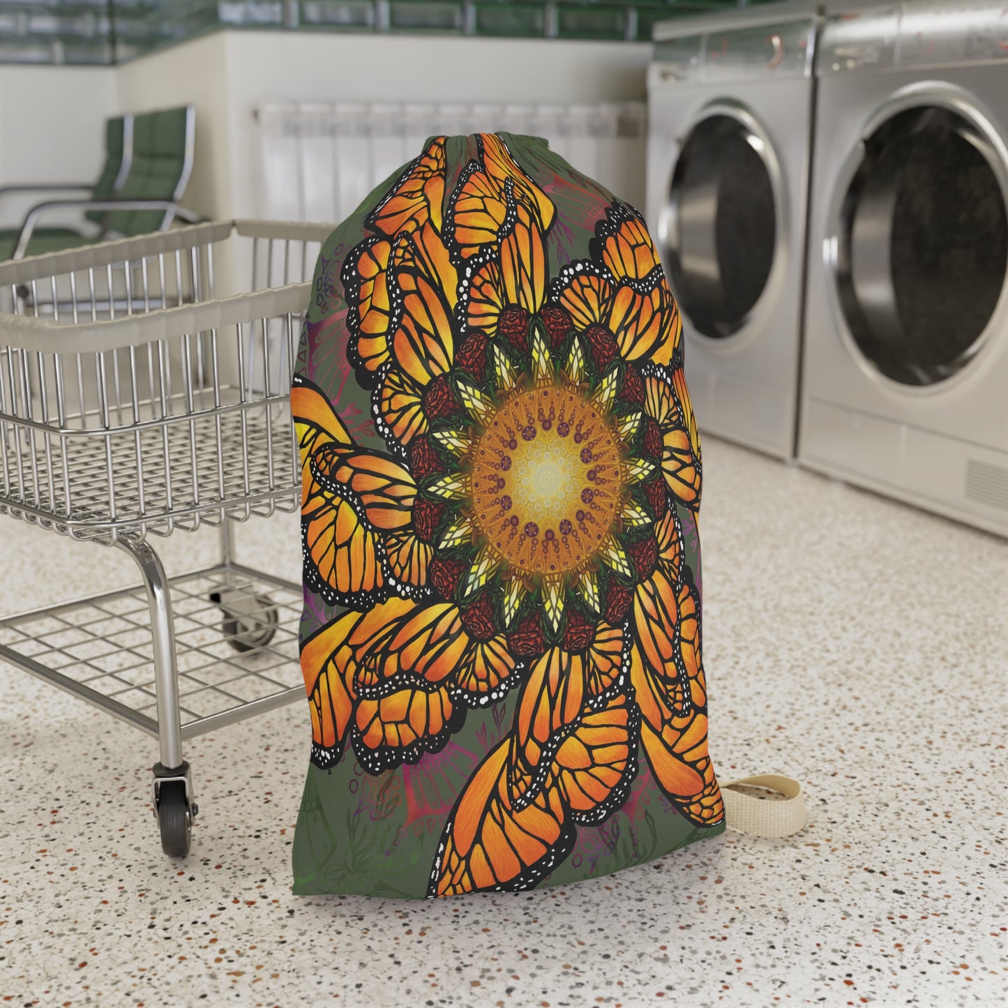 Pacio, Adam - Monarch Butterfly Mandala - Laundry Bag