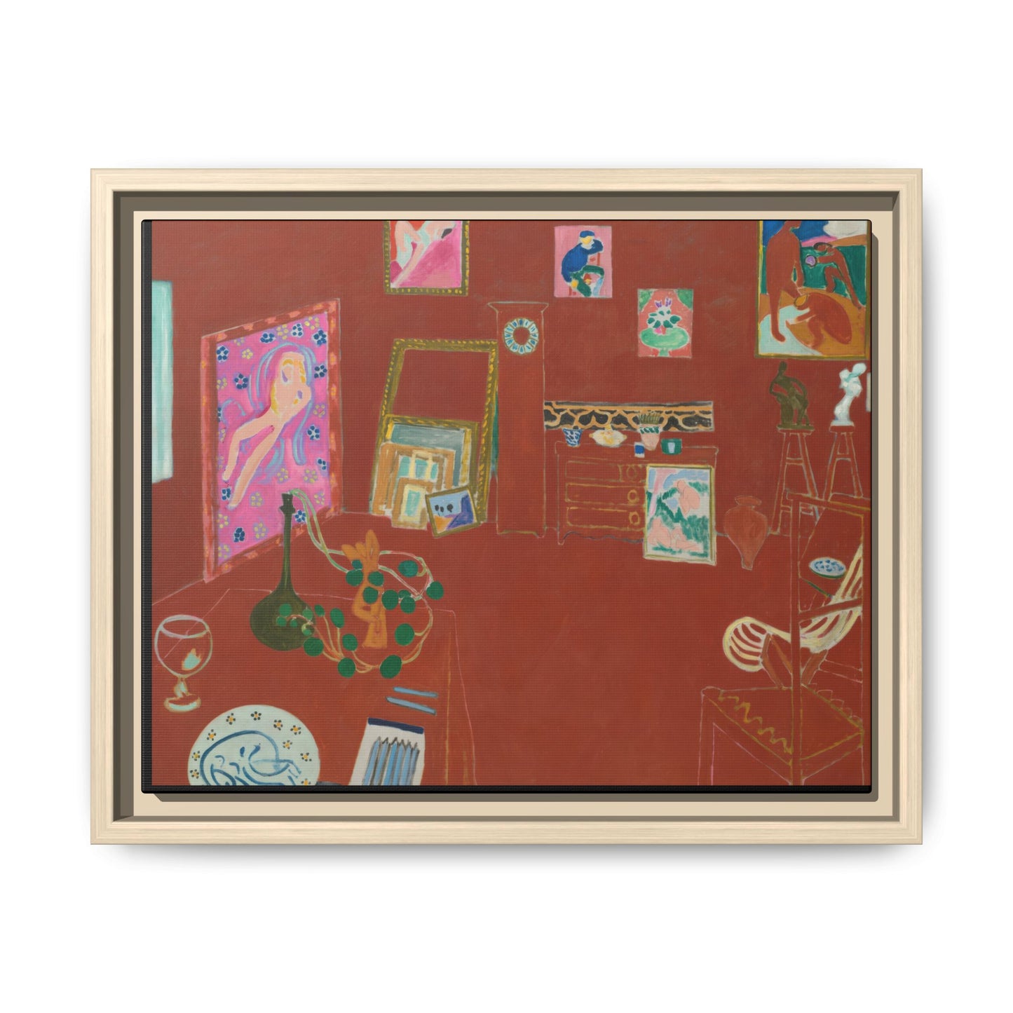 Matisse, Henri - The Red Studio (1911) - Matte Canvas, Framed