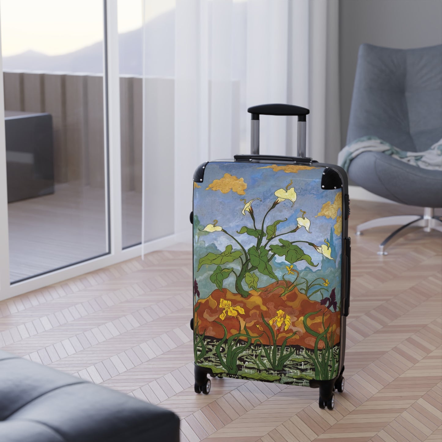 Ranson, Paul - Violet and Yellow Aurum Lilies and Irises (1899) - Suitcase