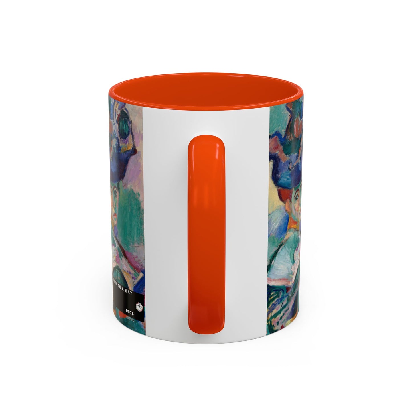 Matisse, Henri - Woman with a Hat (1905) - Colorful Accent Mugs