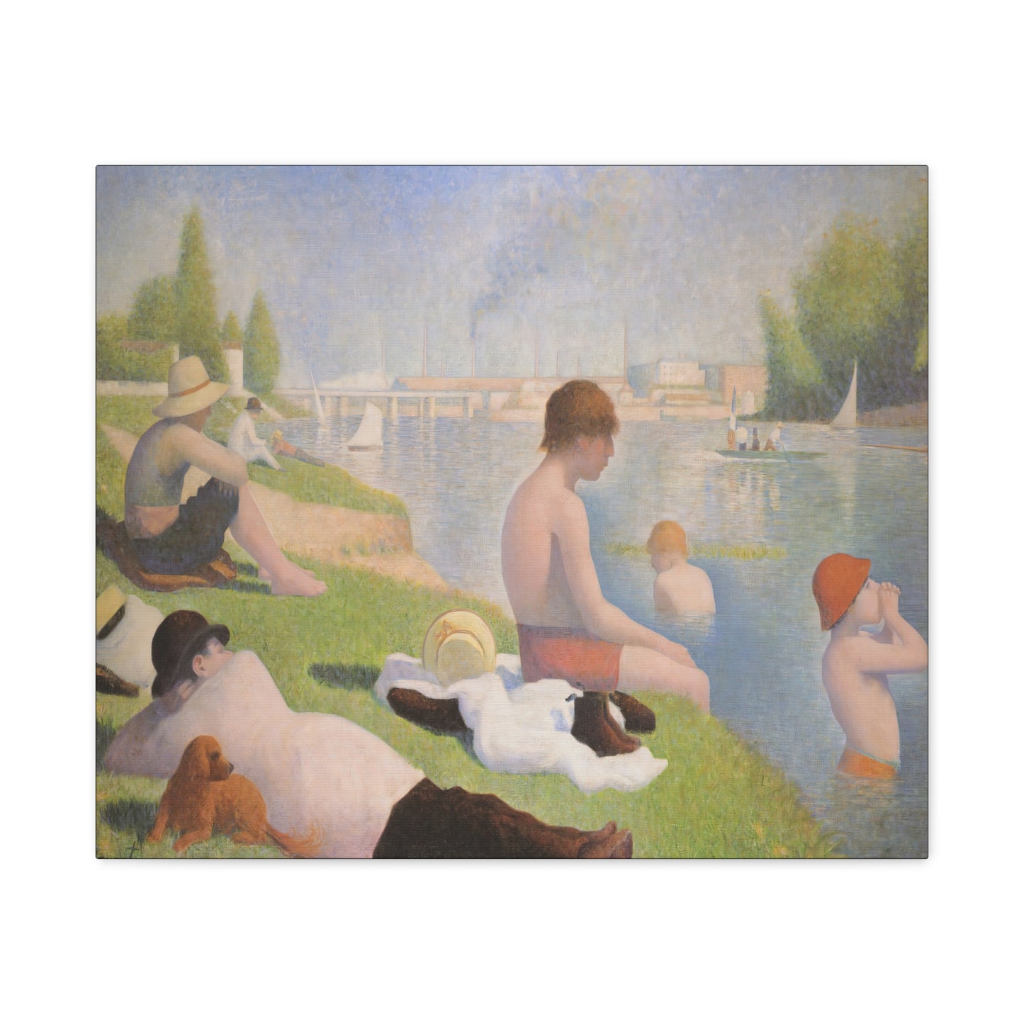 Seurat, Georges - Bathers at Asnières (1884) - Canvas Block, unframed