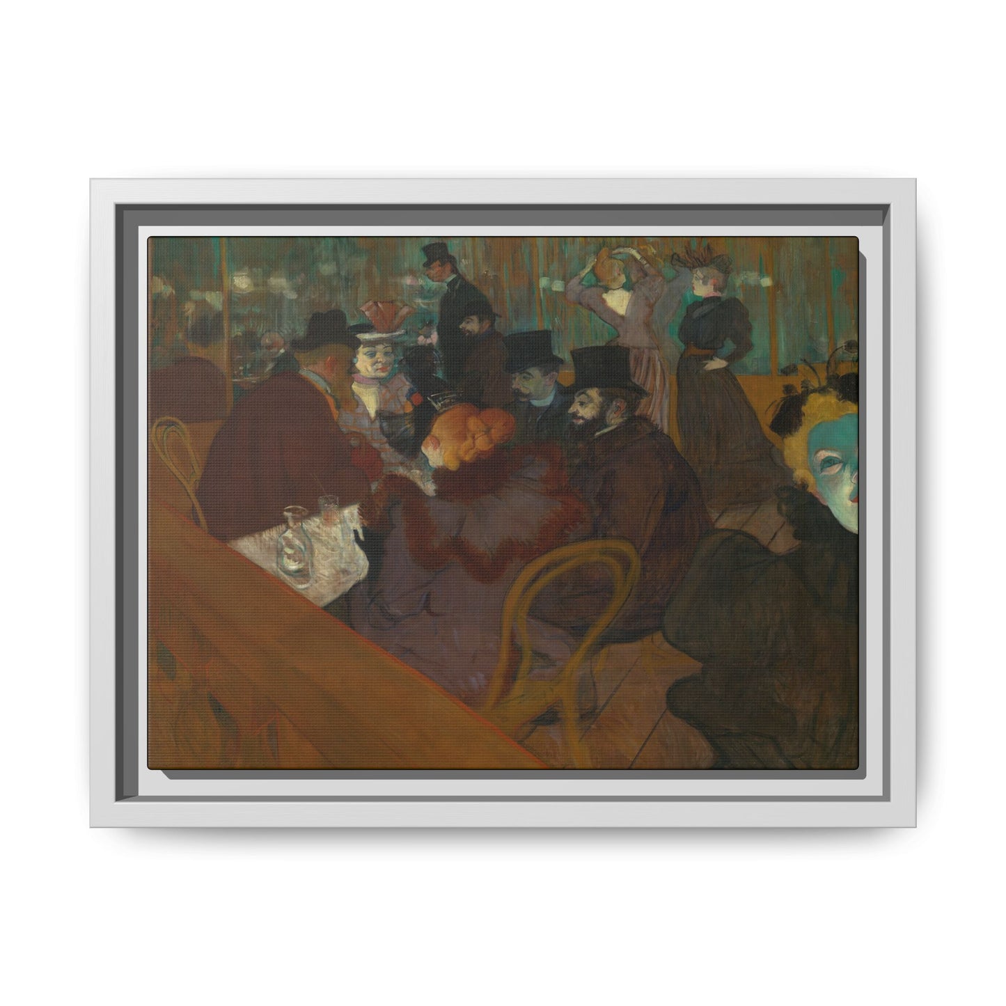 Toulouse-Lautrec, Henri - At the Moulin Rouge (1892) - Matte Canvas, Framed