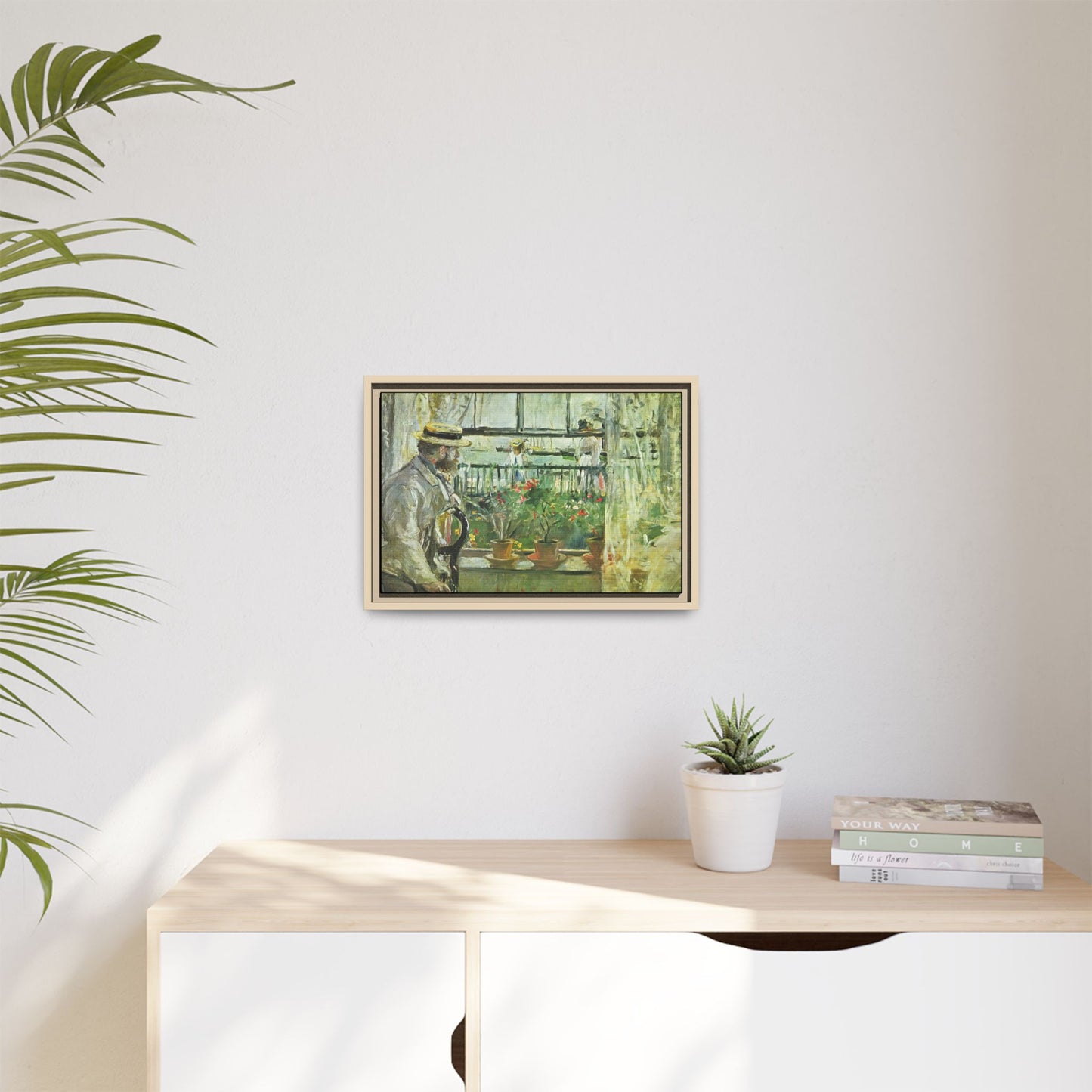 Morisot, Berthe - Eugene Manet on the Isle of Wight (1875) - Matte Canvas, Framed