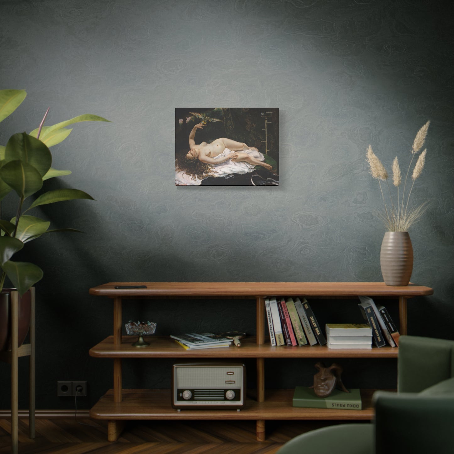 Courbet, Gustave - Woman with a Parrot (1866) - Canvas Block, unframed