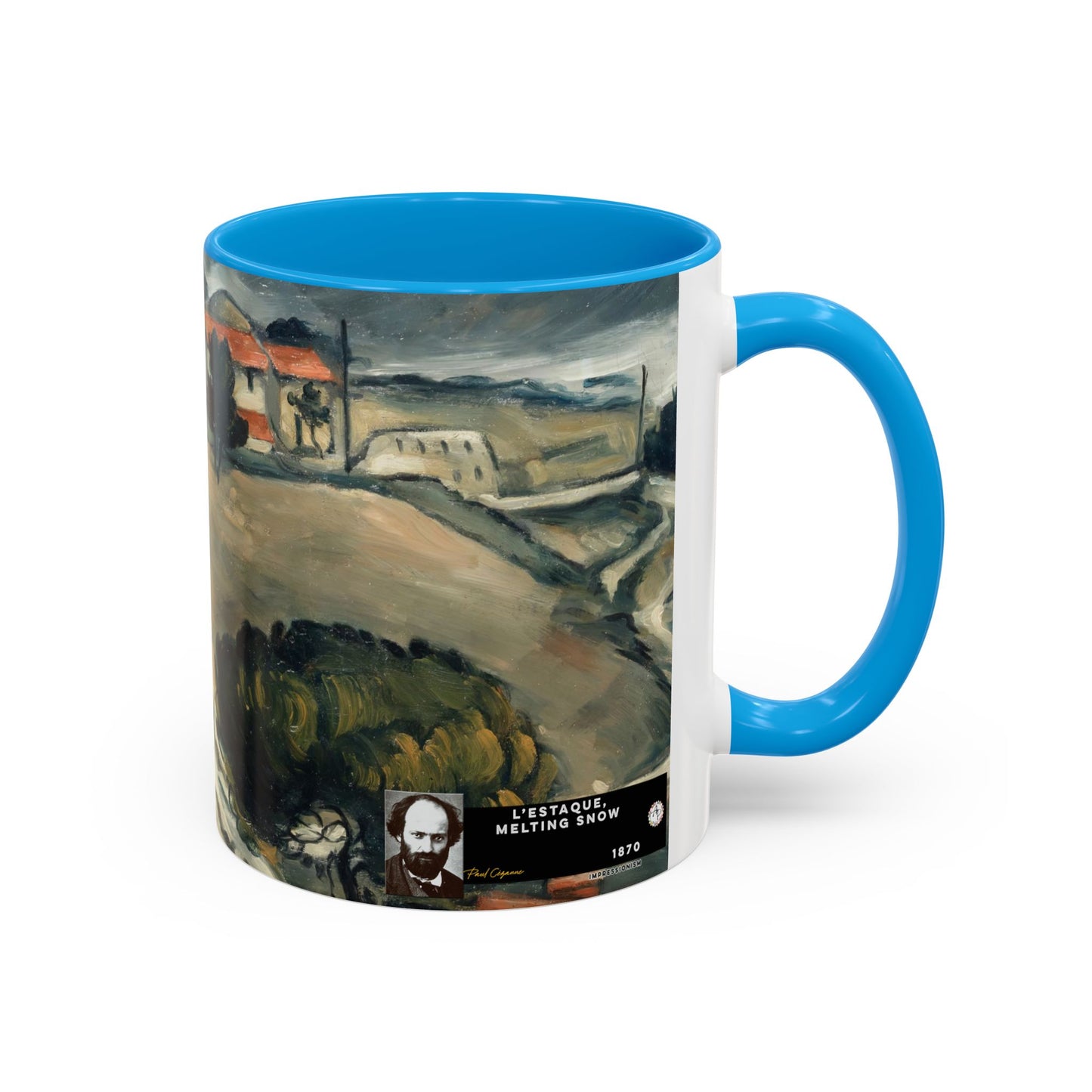 Cézanne, Paul - A Modern Olympia (1874) - Colorful Accent Mugs