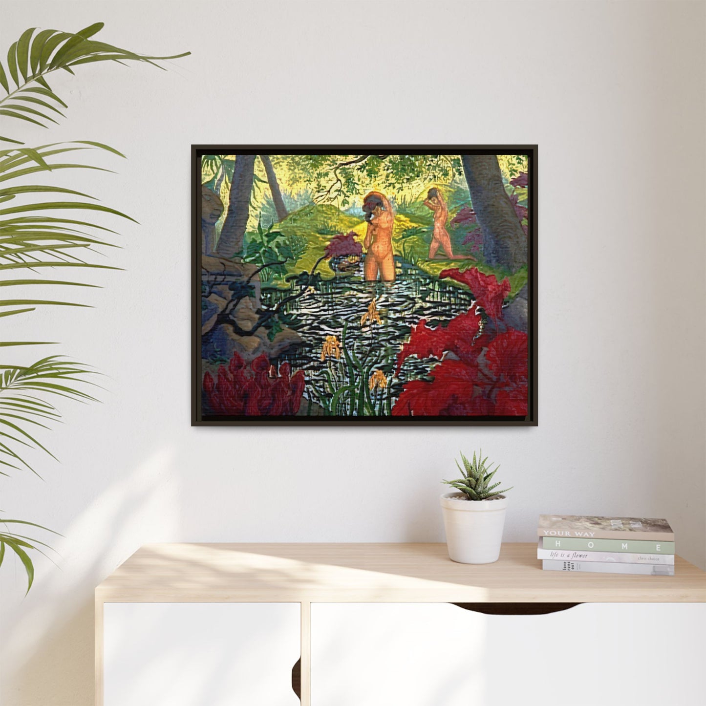Ranson, Paul - The Lotus Bather (1906) - Matte Canvas, Framed