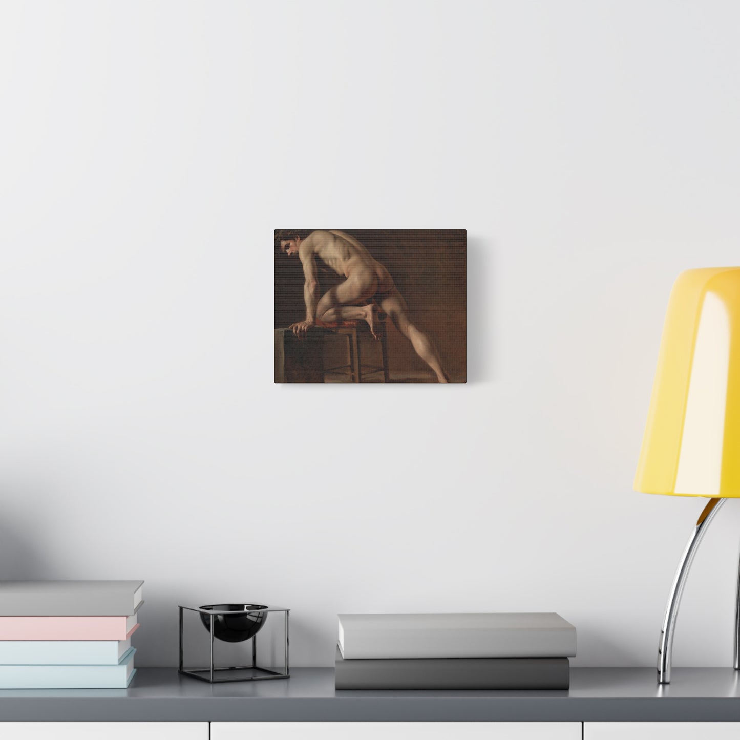 Courbet, Gustave - Study of a Nude Man (1840) - Canvas Block, unframed