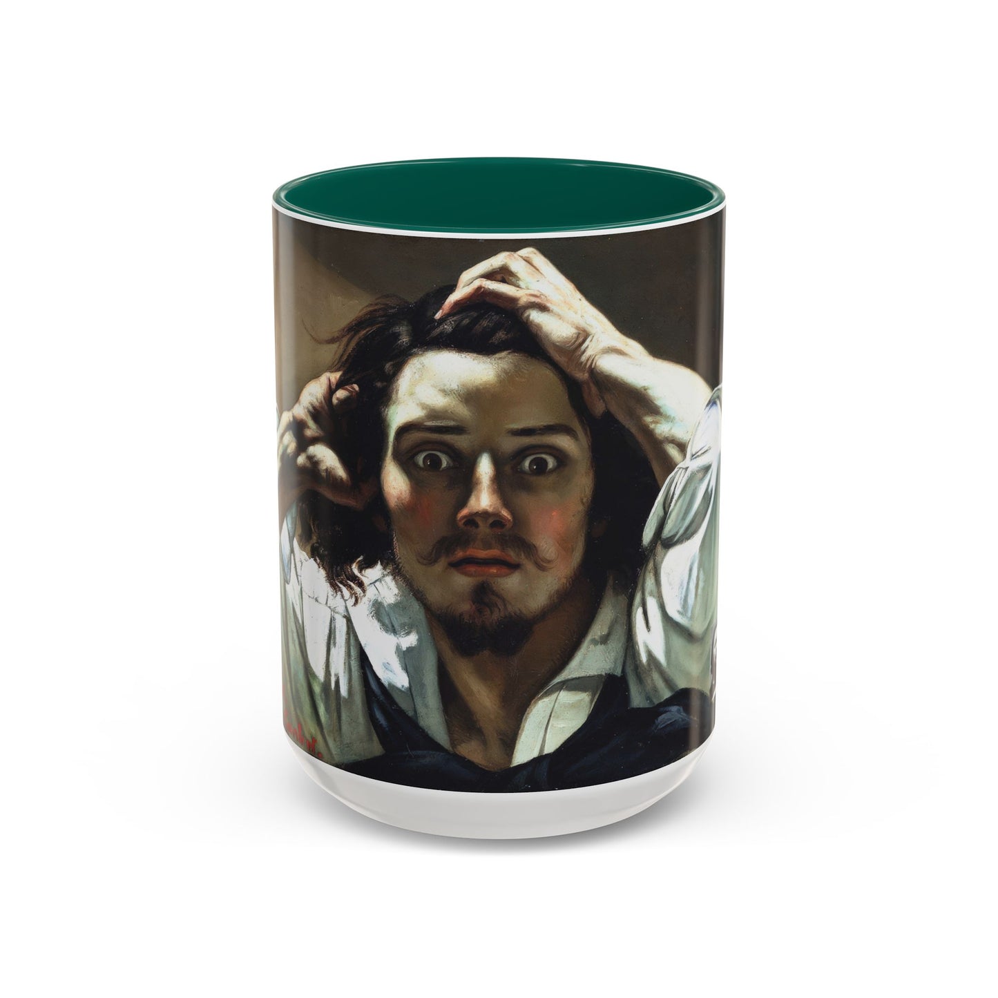 Courbet, Gustave - The Desperate Man (1843) - Colorful Accent Mugs