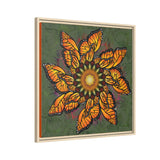 Monarch Butterfly Mandala - Framed Canvas