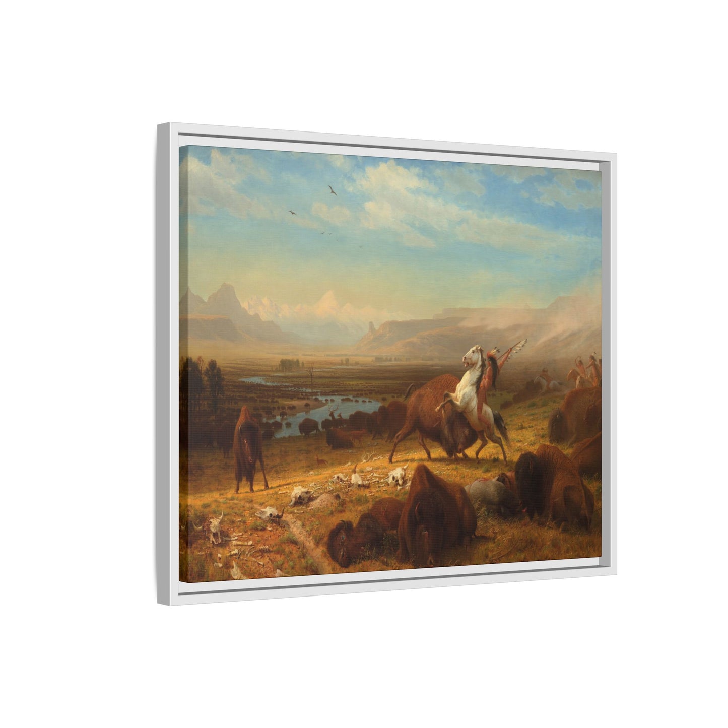 Bierstadt, Albert - The Last of the Buffalo  (1888) - Matte Canvas, Framed