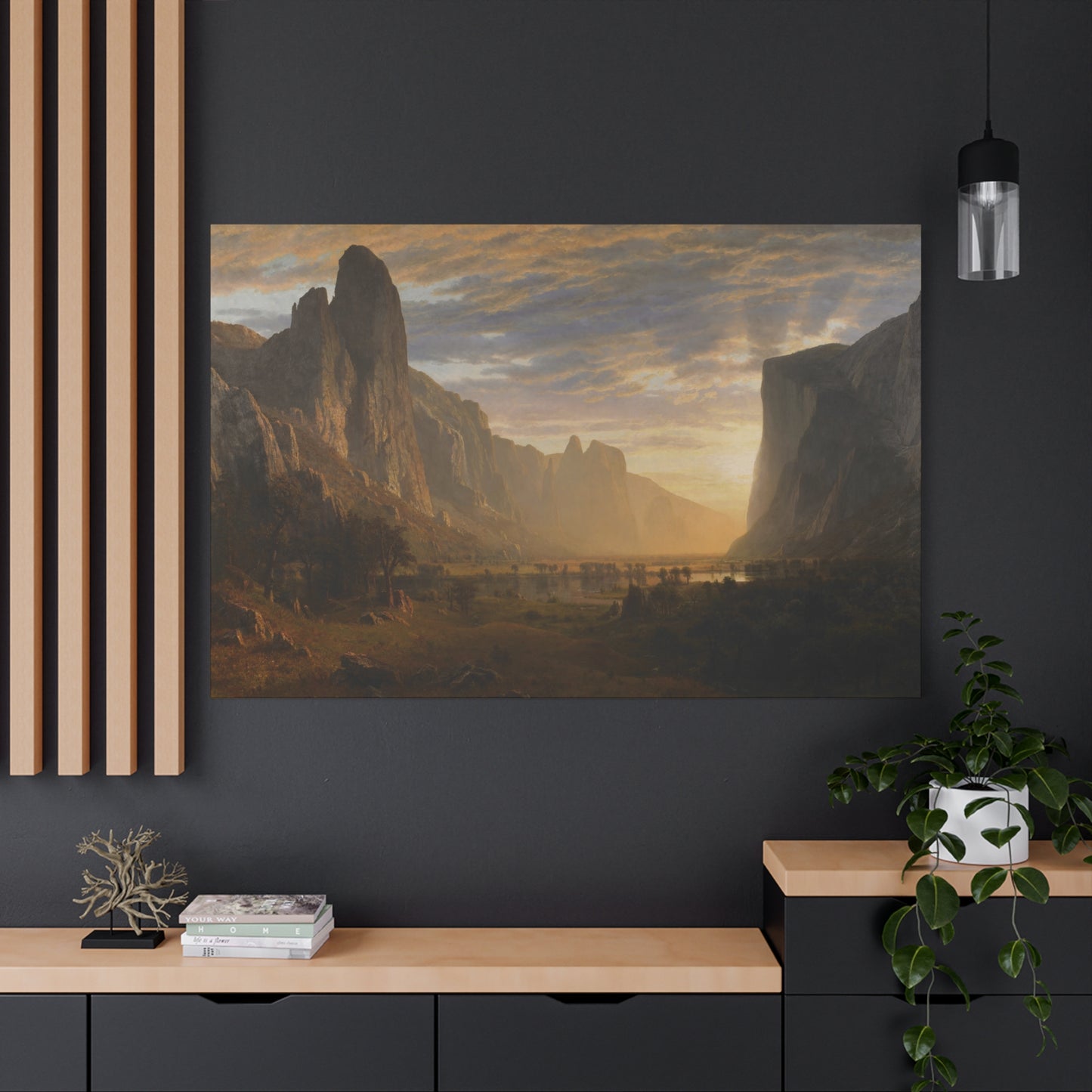 Bierstadt, Albert - Looking Down Yosemite Valley (1865) - Canvas Block, unframed